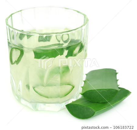 Aloe juice in a glass 106183722