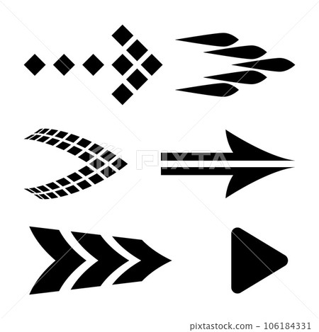 Icon Set of Flat Arrows 106184331