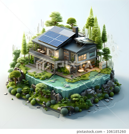 isometric architecture eco sustainable environment building with ecology sustainability generative AI. isometric architecture eco sustainable environment building with ecology sustainability generative AI. 106185260