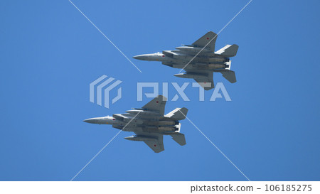 JASDF F-15 Eagle formation flying overhead JASDF F-15 Eagle formation flying overhead 106185275