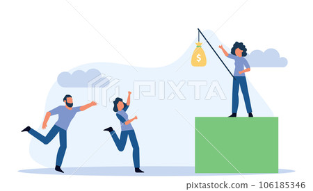 Employee giving bonus dollar business concept illustration vector cartoon. Sport money worker earning cash design. Benefit salary work company gift. Award pay leader businesswoman. Achievement coin Employee giving bonus dollar business concept illustration vector cartoon. Sport money worker earning cash design. Benefit salary work company gift. Award pay leader businesswoman. Achievement coin 106185346