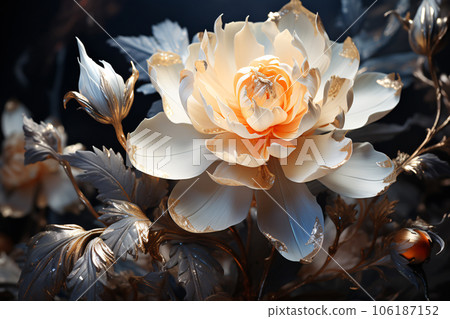 Water Lily Intricate Texture and Shimmering Light Water Lily Intricate Texture and Shimmering Light 106187152