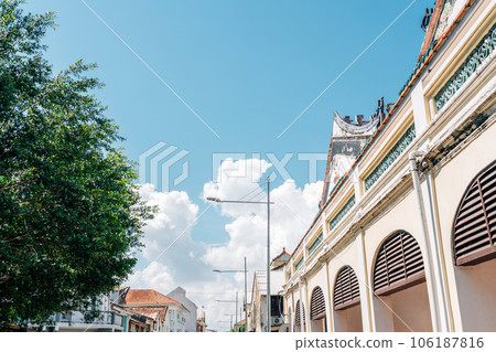 Georgetown Church street traditional building in Penang, Malaysia 106187816