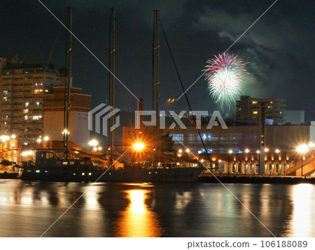 Nihondaira Fireworks Festival seen from Shimizu Port, Shizuoka Prefecture July Nihondaira Fireworks Festival seen from Shimizu Port, Shizuoka Prefecture July 106188089