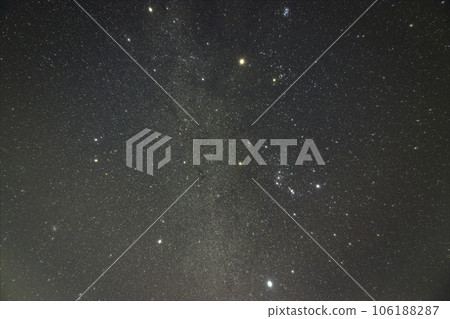 Starry skies in winter Winter diamonds and the Milky Way Starry skies in winter Winter diamonds and the Milky Way 106188287