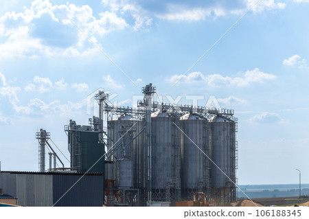 Modern Granary elevator and seed cleaning line. Modern Granary elevator and seed cleaning line. 106188345