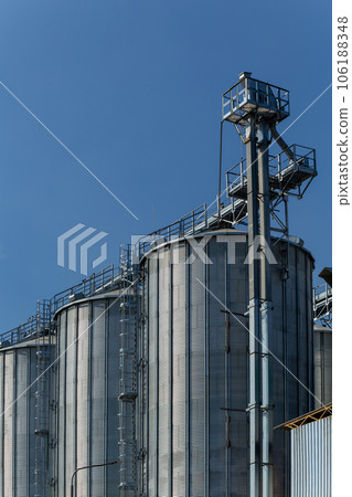 Modern Granary elevator and seed cleaning line. Modern Granary elevator and seed cleaning line. 106188348