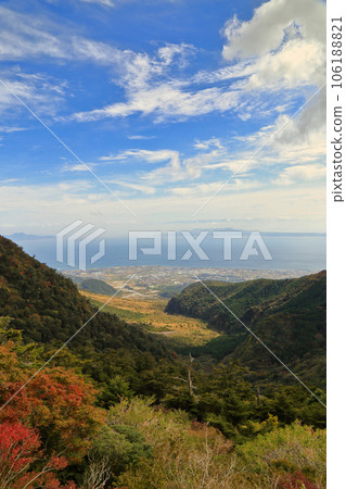 [Fixed price] Scenery seen from Nita Pass No. 1 Observatory in autumn (November 2021 Shimabara City, Nagasaki Prefecture) 106188821