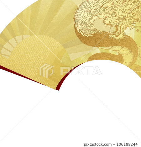 Dragon fan simple Japanese style background 106189244