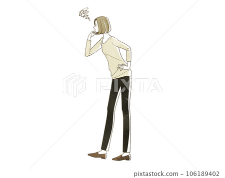 側身陷入困境的女人 106189402