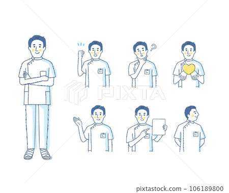 Facial expression of a male medical worker_i-C variation set 106189800
