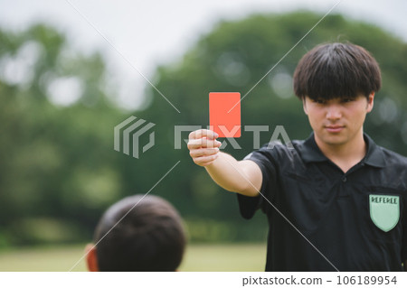 red card, football, soccer 106189954