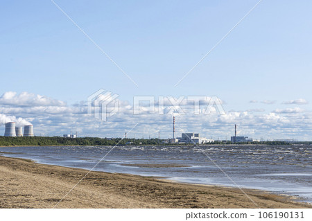 Nuclear power plant on the shore of the Gulf of the Sea 106190131