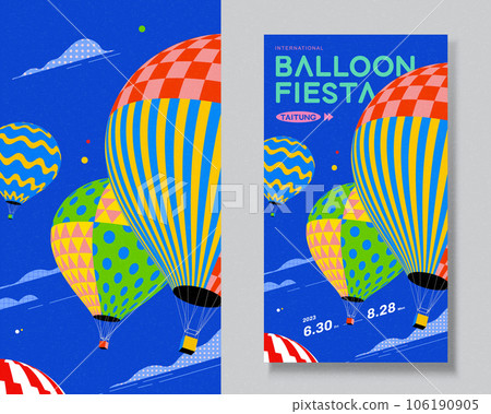 Vibrant hot air balloon poster 106190905