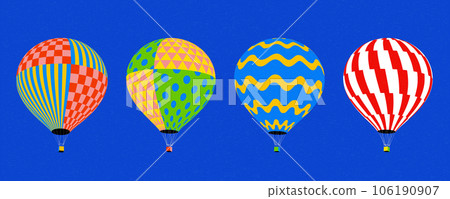 Vibrant hot air balloon set 106190907