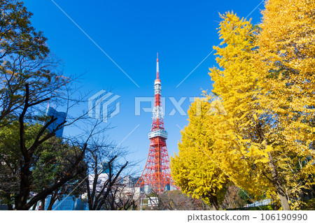 Minato-ku, Tokyo in late autumn Shiba Park and Tokyo Tower in autumn Minato-ku, Tokyo in late autumn Shiba Park and Tokyo Tower in autumn 106190990