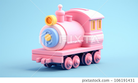 Adorable Miniature 3D Train Locomotive Delights the Imagination 106191431