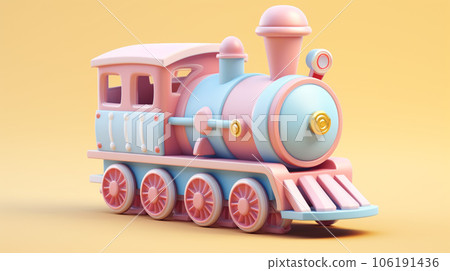 Adorable Miniature 3D Train Locomotive Delights the Imagination 106191436