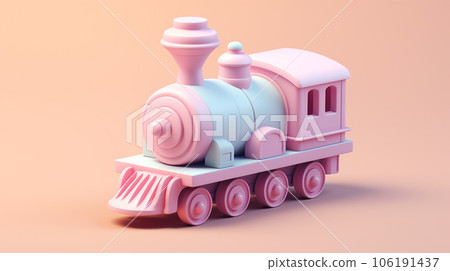 Adorable Miniature 3D Train Locomotive Delights the Imagination 106191437