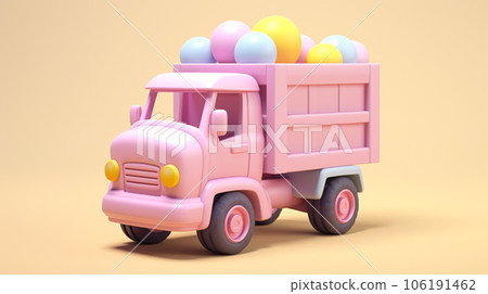 Adorable Miniature 3D Truck Delighting the Senses Adorable Miniature 3D Truck Delighting the Senses 106191462
