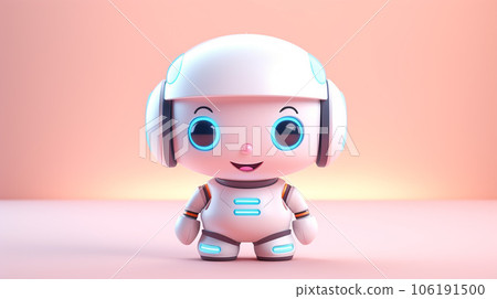Adorable Miniature 3D Robot: A Whimsical Tech Marvel 106191500
