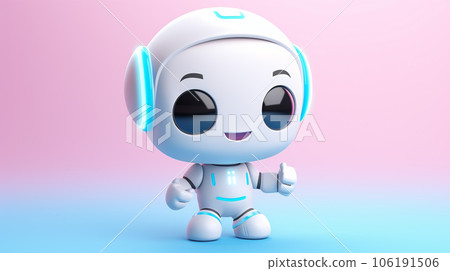 Adorable Miniature 3D Robot: A Whimsical Tech Marvel 106191506