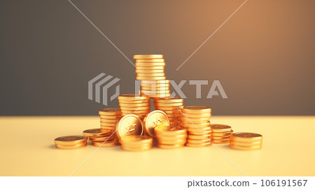 Enchanting Miniature 3D Gold Treasure Heap 106191567