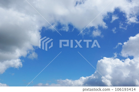 Summer landscape blue sky and white clouds 106193414