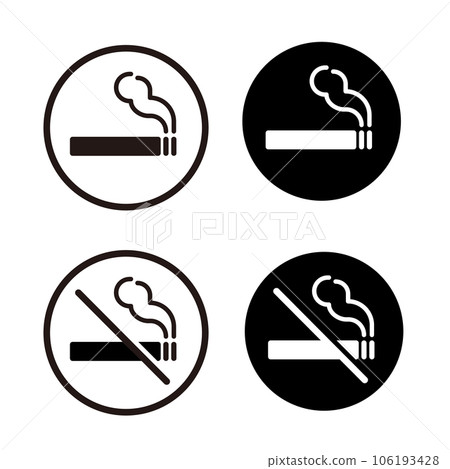 禁止吸煙,吸煙圖標集 禁止吸煙,吸煙圖標集 106193428