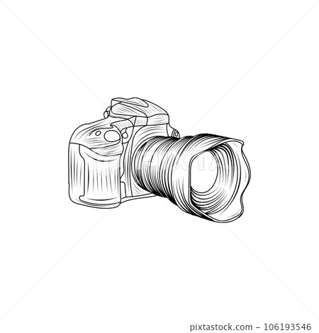 Camera Photography line art design, Logo Vector Design. Abstract, designs concept, logos, logotype element for template. 106193546