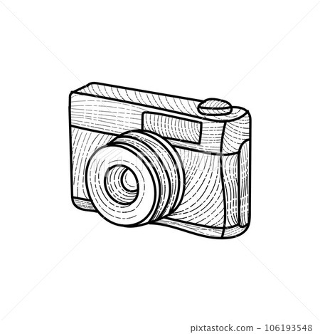 Camera Retro line art illustration design, Logo Vector Design. Abstract, designs concept, logos, logotype element for template. 106193548