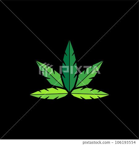 Green Cannabis geometric polygon design 106193554