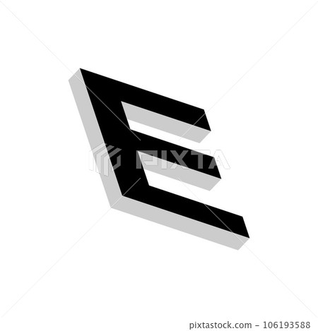 letter e bold modern creative illustration design 106193588