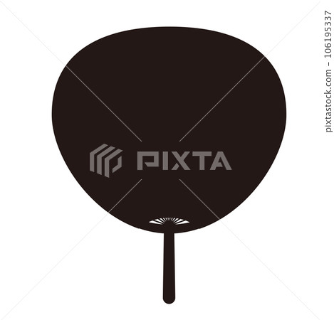 Uchiwa fan illustration Uchiwa black silhouette Uchiwa fan illustration Uchiwa black silhouette 106195337