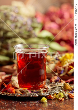 Herbal tea and a mix of various dried medicinal plants and herbs. Herbal tea and a mix of various dried medicinal plants and herbs. 106196437