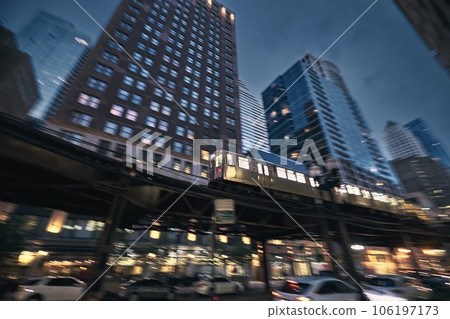 Elevated railway in Chicago Elevated railway in Chicago 106197173