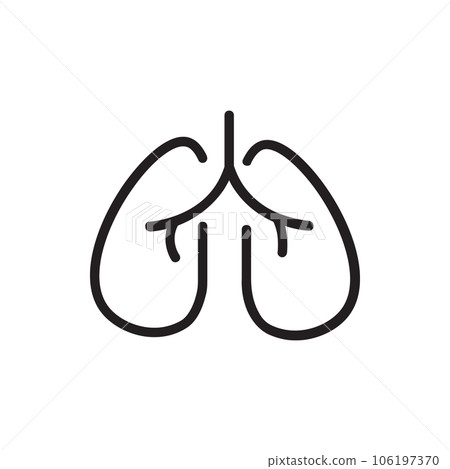Nice Anatomy Breath Lung Icon Design Template 106197370