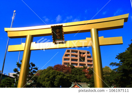 岐阜市黃金神社黃金鳥居 岐阜市黃金神社黃金鳥居 106197511