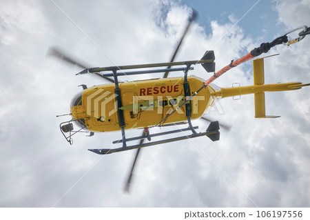 Flying helicopter of Emergency Medical Service Flying helicopter of Emergency Medical Service 106197556
