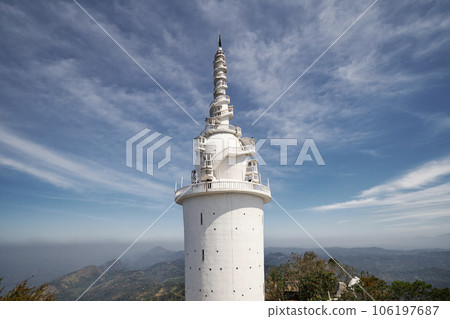 Ambuluwawa tower in central highlands in Sri Lanka. 106197687