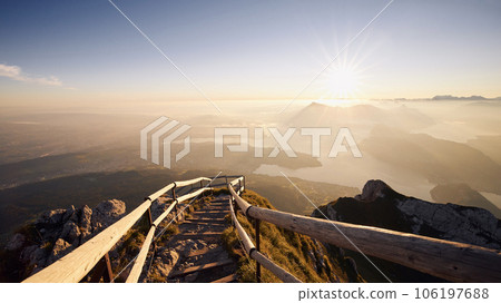 Alpine landscape at beautiful sunrise Alpine landscape at beautiful sunrise 106197688