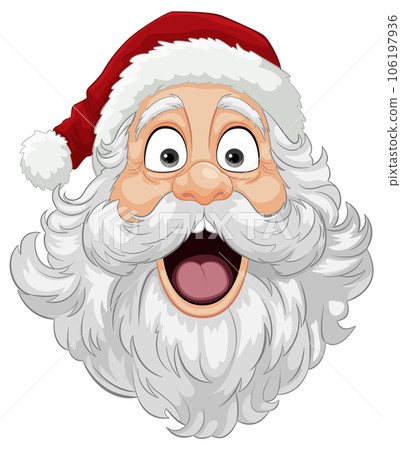 Santa Claus with Surprised Expression and Vector Style Santa Claus with Surprised Expression and Vector Style 106197936