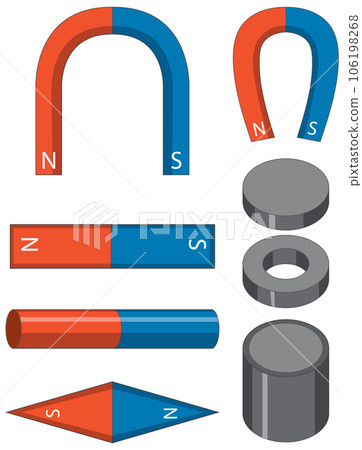 Set of magnet isolated 106198268