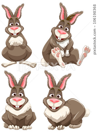 Cute rabbit cartoon character-插圖素材 [106198368] - PIXTA圖庫