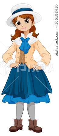 Cute Woman in Vintage Outfit 106198410