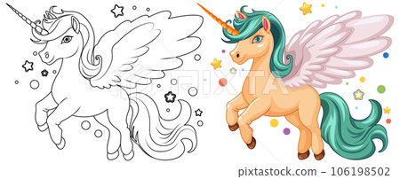 Cute Unicorn Cartoon Coloring Pages Cute Unicorn Cartoon Coloring Pages 106198502