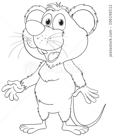 Cute Mouse Cartoon Smiling Cute Mouse Cartoon Smiling 106198512