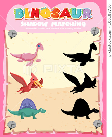 Dinosaur Shadow Matching Game Template Dinosaur Shadow Matching Game Template 106198710