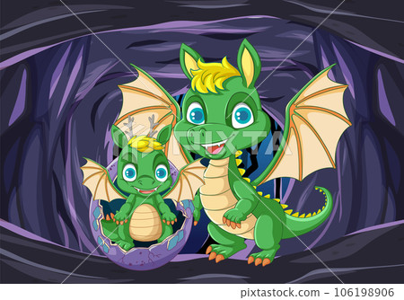 Hatching Baby Dragon in Cave 106198906