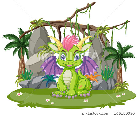 Cute Dragon in the Forest Cute Dragon in the Forest 106199050